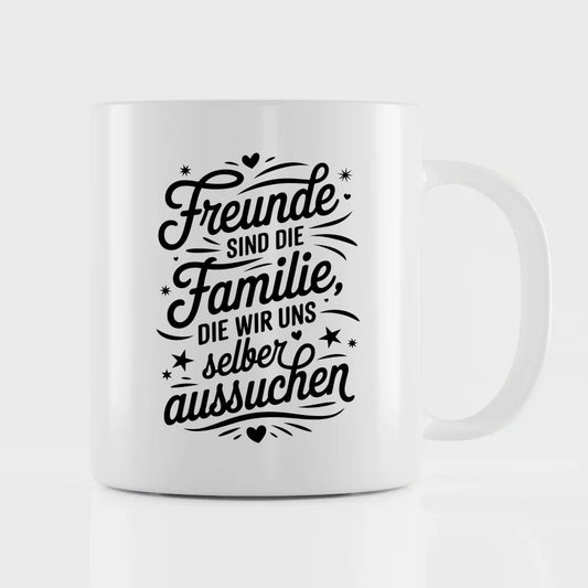 Tasse Beste Freundin mit handgefertigtem Spruch und Dekor