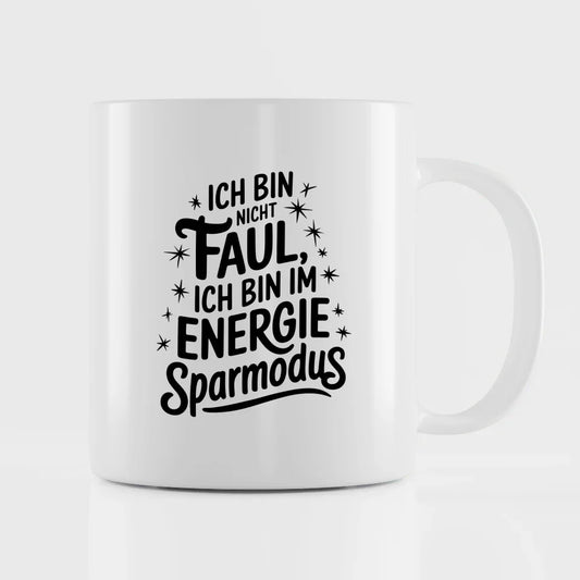 Lustige Sprüche Tasse Energie Sparmodus Vintage Design