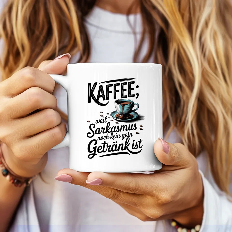 Lustige Tasse Kaffee Sarkasmus für Kaffeeliebhaber rustikales Design
