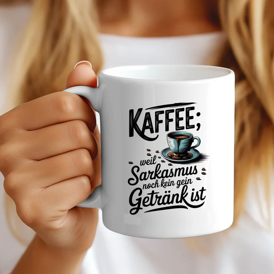 Lustige Tasse Kaffee Sarkasmus für Kaffeeliebhaber rustikales Design