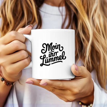 Lustige Sprüche Tasse Moin ihr Lümmel Vintage Flair Geschenk
