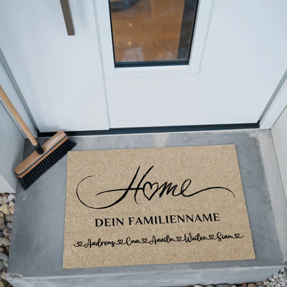 Fußmatte personalisiert Familie Home Beige schöne Wohnaccessoires 2