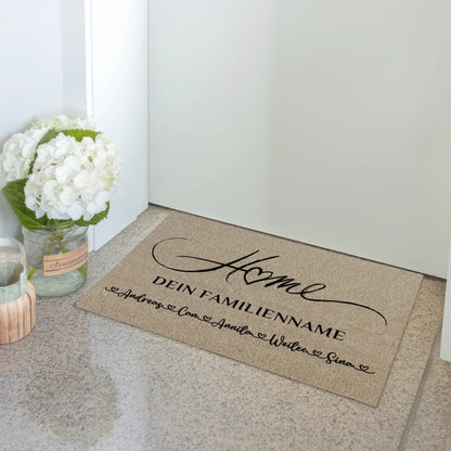 Fußmatte personalisiert Familie Home Beige schöne Wohnaccessoires 3