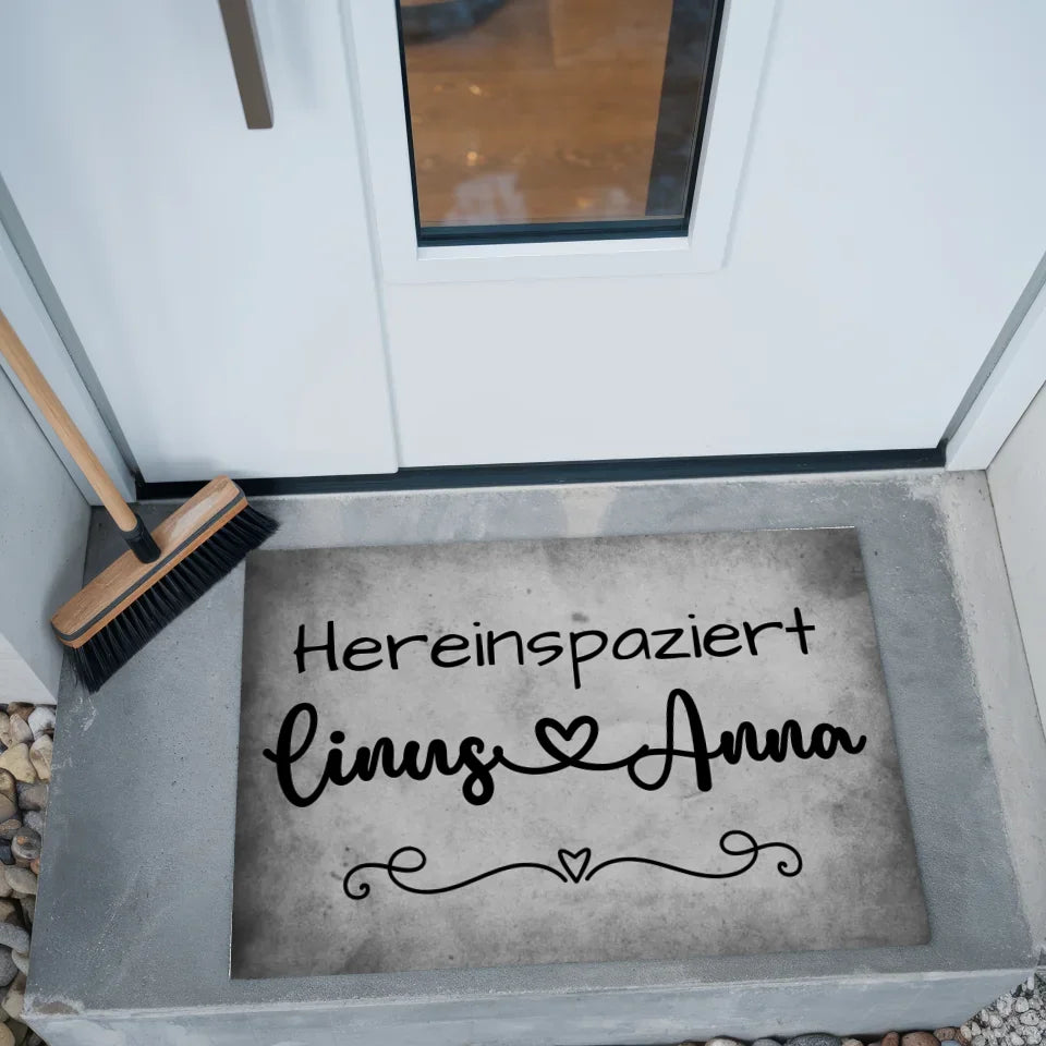 Fußmatte personalisiert Familie Verliebte originelles Geschenk für Liebende 2
