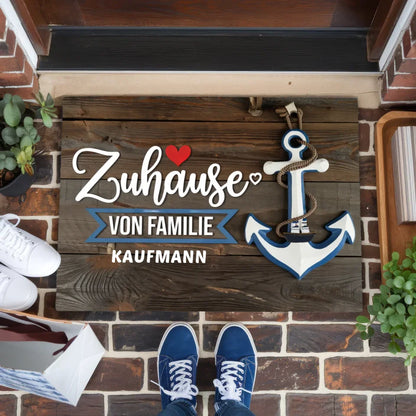 Personalisierte Fußmatte Familie für Ihr Zuhause gestalten