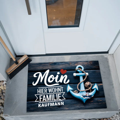 Moin Fußmatte personalisiert für dein Zuhause kreative Geschenkidee