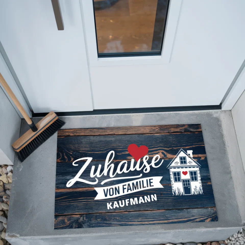 Personalisierte Familien Fußmatte mit Namen für Zuhause 2