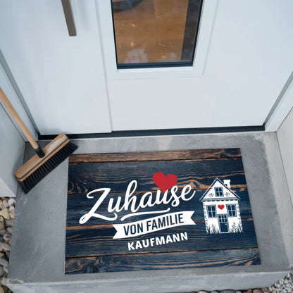 Personalisierte Familien Fußmatte mit Namen für Zuhause 2