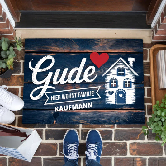 Personalisierte Familien Fußmatte mit Namen Gude Geschenk Ideen 1