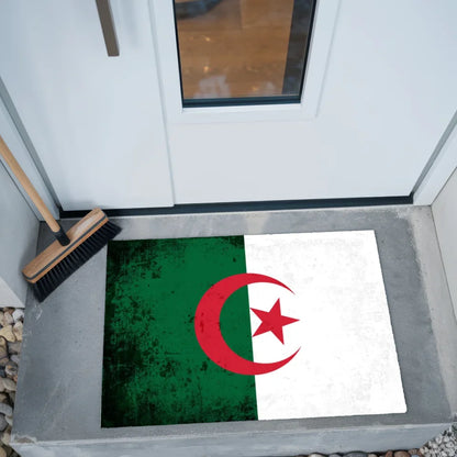 Personalisierte Fußmatte mit Länderflagge und Wunschtext Algerien