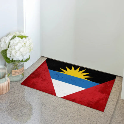 Personalisierte Fußmatte Antigua und Barbuda mit Länderflagge Wunschtext