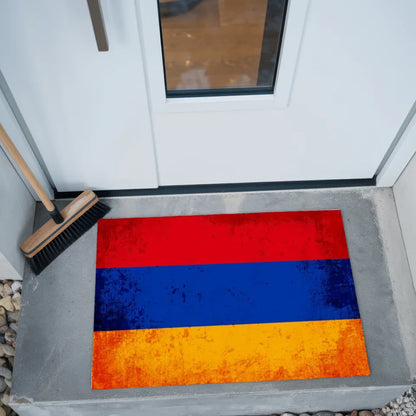 Personalisierte Fußmatte Armenien mit Länderflagge Wunschtext