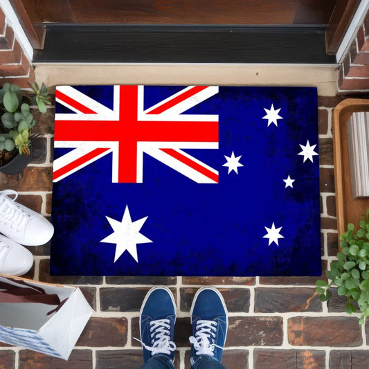 Personalisierte Fußmatte Australien mit Länderflagge und Wunschtext