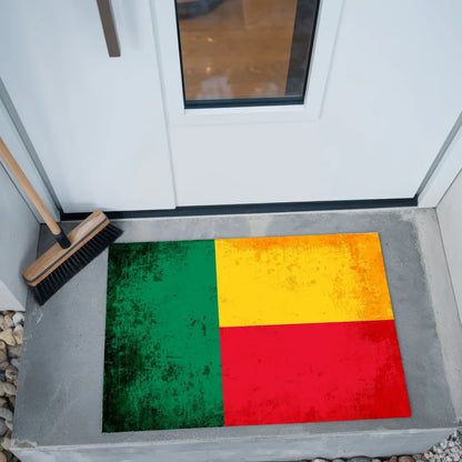 Personalisierte Fußmatte mit Länderflagge und Wunschtext Benin gestalten