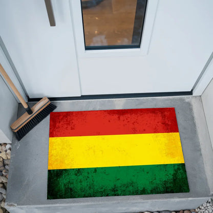 Personalisierte Fußmatte mit Länderflagge Bolivien und Wunschtext