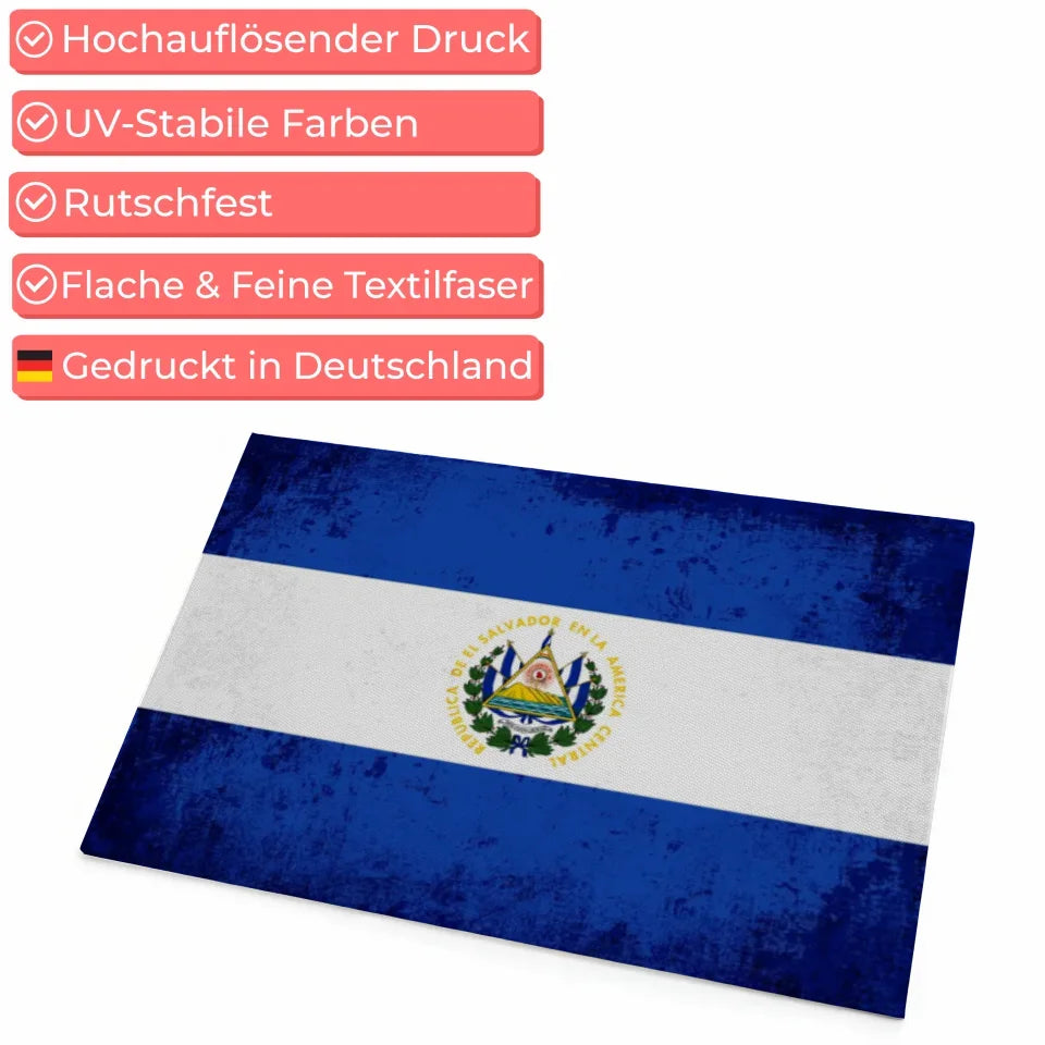 Personalisierte Fußmatte Elfenbeinküste mit Wunschtext und Länderflagge