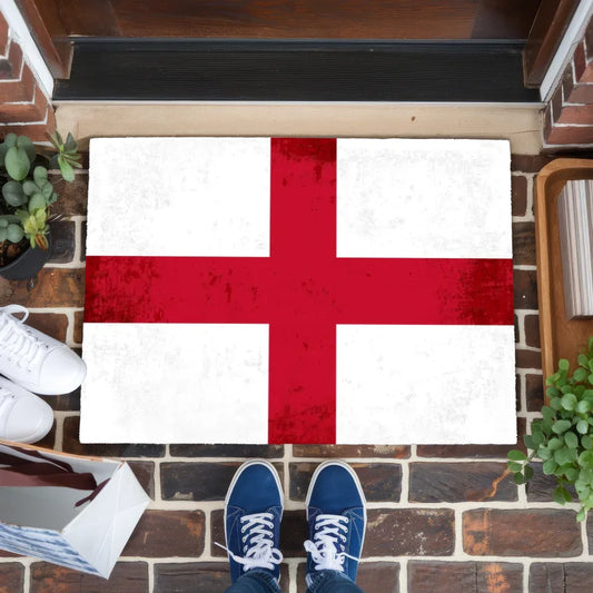 Personalisierte Fußmatte mit Länderflagge und Wunschtext England Design