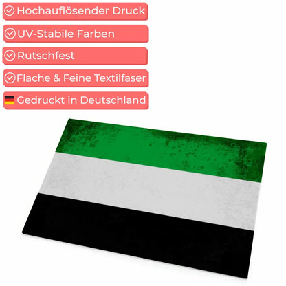 Personalisierte Fußmatte mit Länderflagge Wunschtext Extremadura