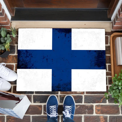 Personalisierte Fußmatte mit Länderflagge Wunschtext Finnland