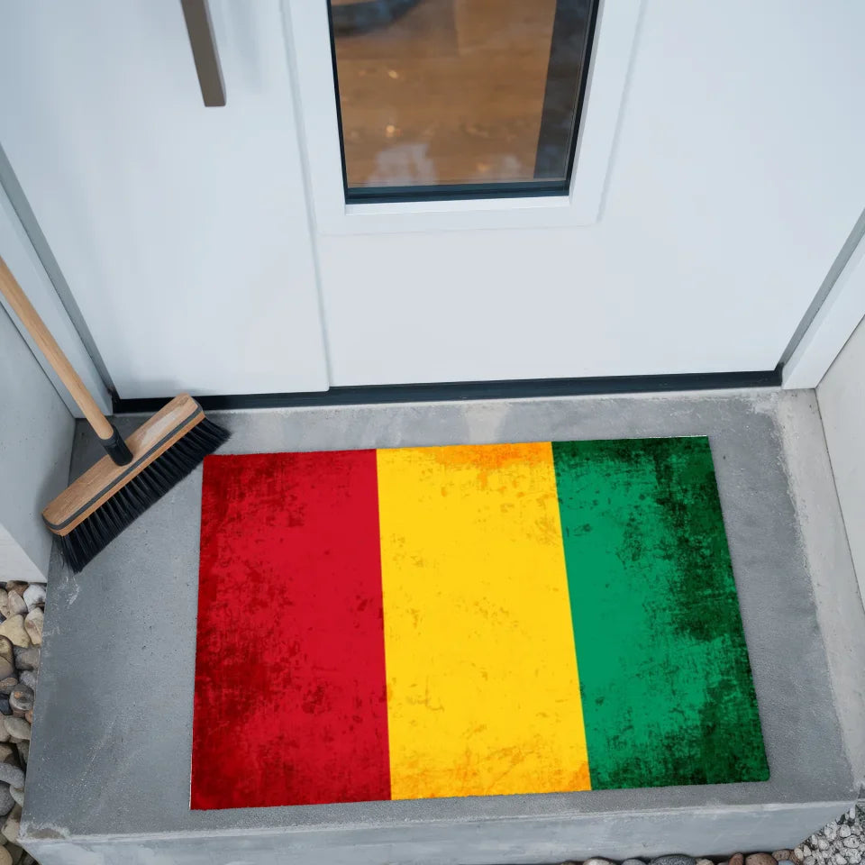 Fußmatte personalisiert mit Länderflagge Wunschtext Guinea gestalten