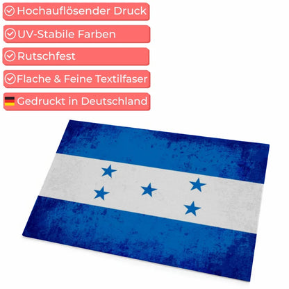 Personalisierte Fußmatte mit Länderflagge und Wunschtext Honduras