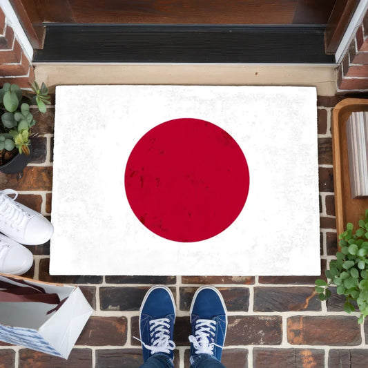 Personalisierte Fußmatte mit Länderflagge Japan Wunschtext