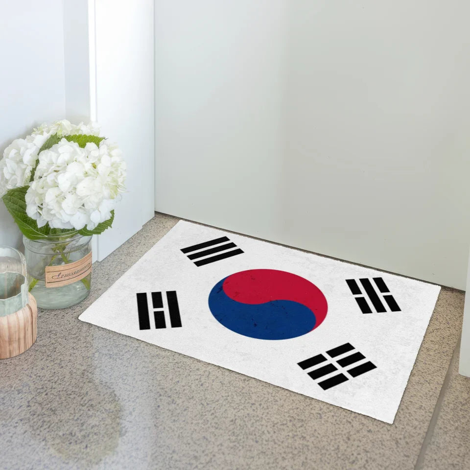 Fußmatte personalisiert Länderflagge Wunschtext Korea Süd