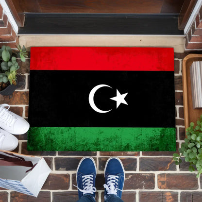 Fußmatte personalisiert mit Länderflagge Libyen und Wunschtext