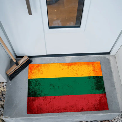 Fußmatte personalisiert Litauen mit Länderflagge und Wunschtext gestalten