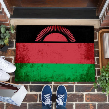 Personalisierte Fußmatte Malawi mit Länderflagge und Wunschtext gestalten 1