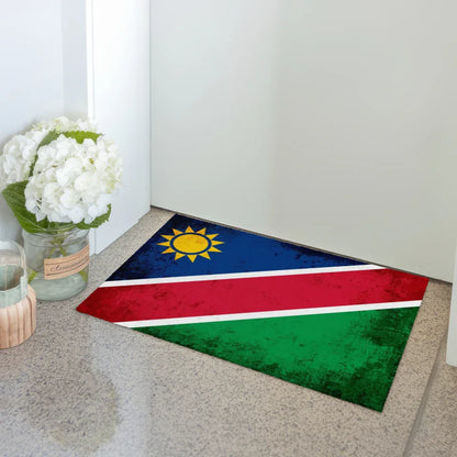 Personalisierte Fußmatte Namibia mit Länderflagge und Wunschtext