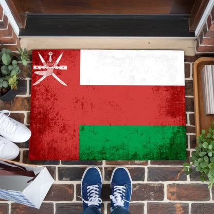 Personalisierte Fußmatte mit Länderflagge und Wunschtext Oman