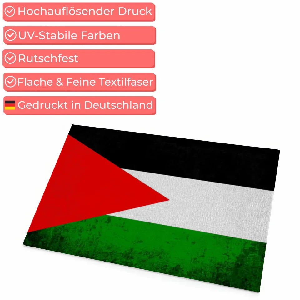 Fußmatte personalisiert mit Länderflagge Wunschtext Palästina