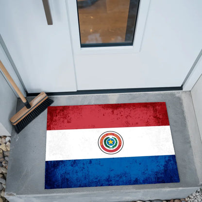 Personalisierte Fußmatte Paraguay mit Länderflagge und Wunschtext