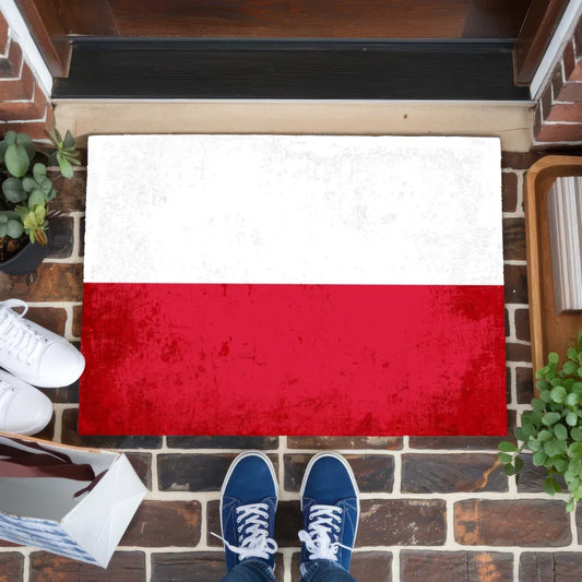 Personalisierte Fußmatte mit Länderflagge und Wunschtext Polen