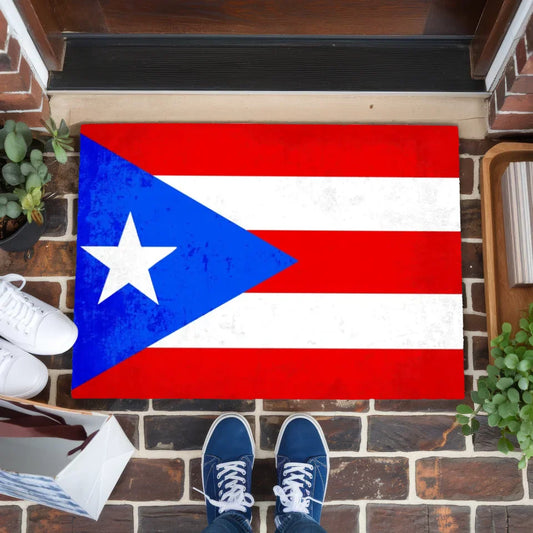 Personalisierte Fußmatte mit Länderflagge Wunschtext Puerto Rico