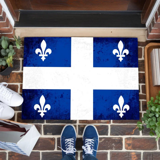 Fußmatte personalisiert mit Länderflagge Wunschtext Québec Geschenkidee