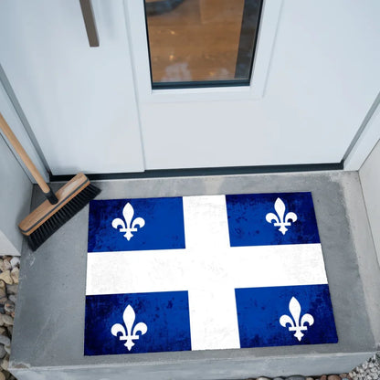 Fußmatte personalisiert mit Länderflagge Wunschtext Québec Geschenkidee