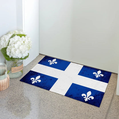 Fußmatte personalisiert mit Länderflagge Wunschtext Québec Geschenkidee