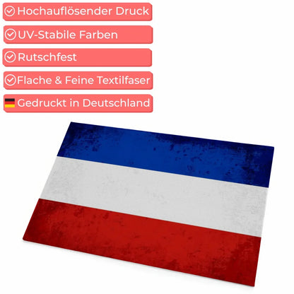 Fußmatte personalisiert Schleswig Holstein mit Länderflagge Wunschtext