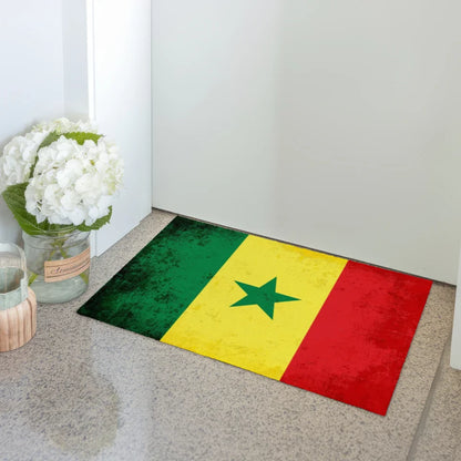 Personalisierte Fußmatte mit Länderflagge und Wunschtext Senegal