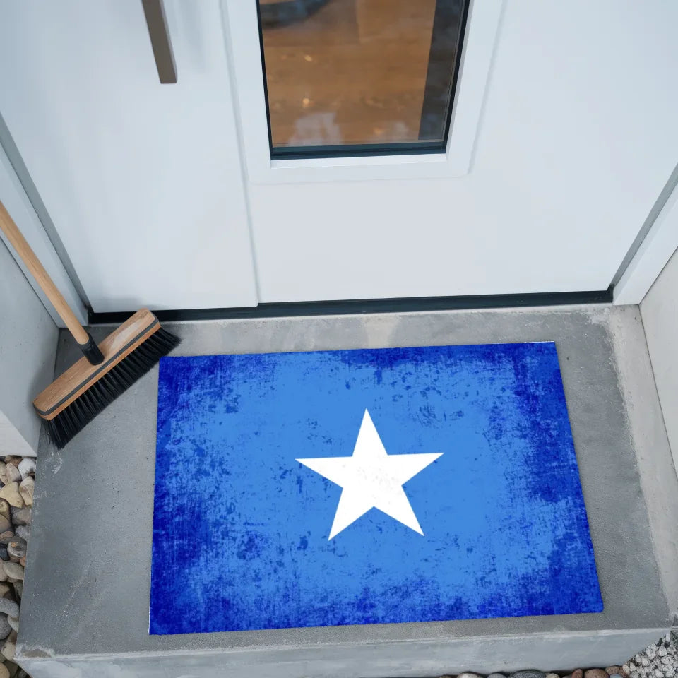 Personalisierte Fußmatte mit Länderflagge Somalia und Wunschtext