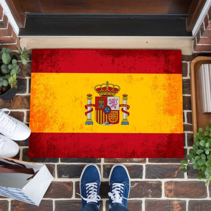 Personalisierte Fußmatte mit Länderflagge Wunschtext Spanien gestalten