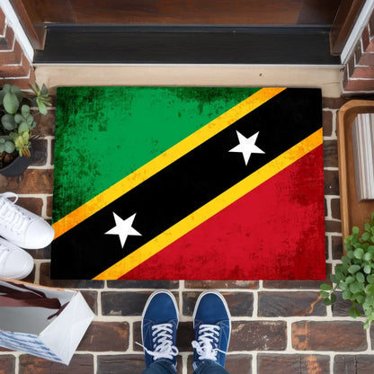 Personalisierte Fußmatte St. Kitts und Nevis mit Wunschtext 1