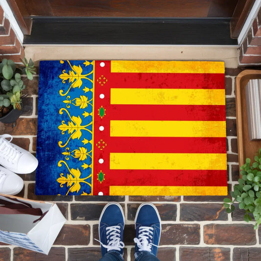 Fußmatte personalisiert mit Länderflagge Wunschtext Valencia gestalten