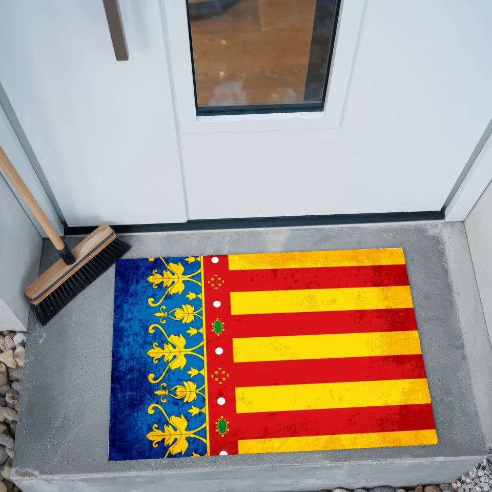 Fußmatte personalisiert mit Länderflagge Wunschtext Valencia gestalten