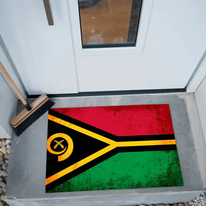 Personalisierte Fußmatte mit Länderflagge Vanuatu Wunschtext