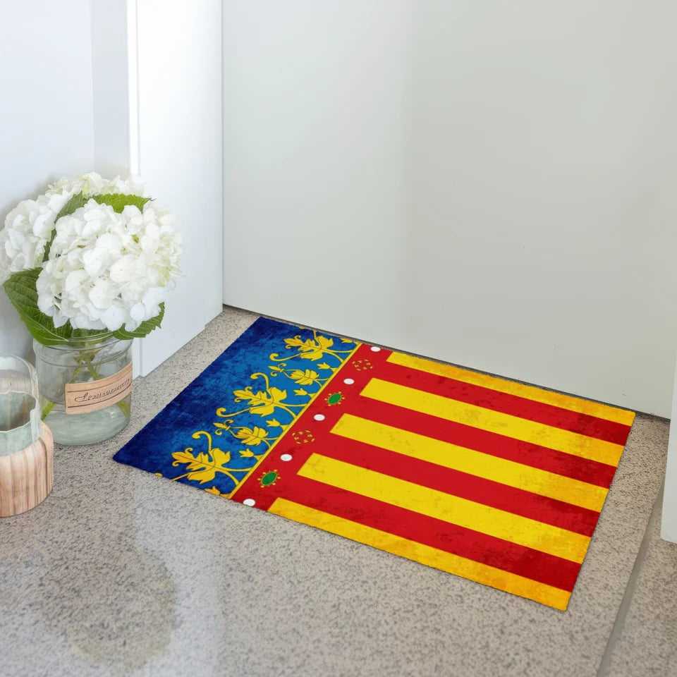 Fußmatte personalisiert mit Länderflagge Wunschtext Valencia gestalten