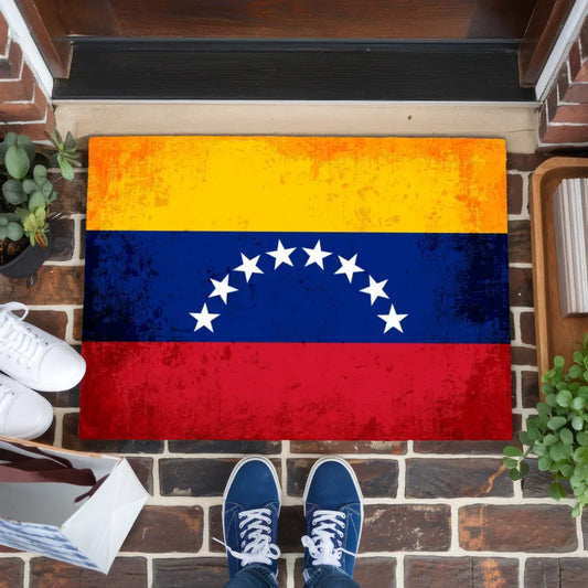 Personalisierte Fußmatte Venezuela mit Länderflagge und Wunschtext