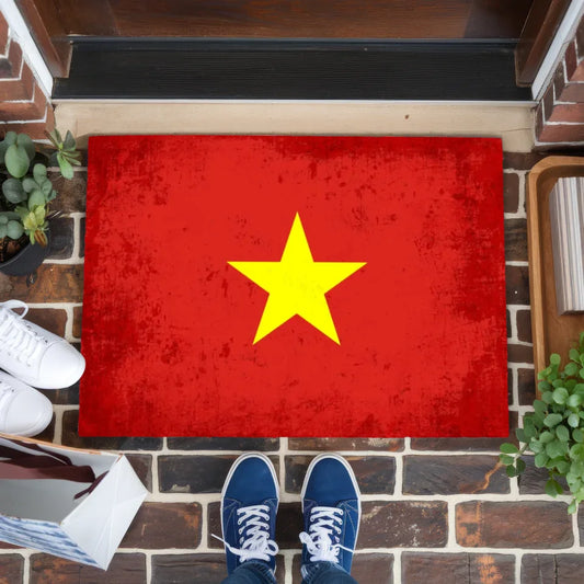 Personalisierte Fußmatte mit Länderflagge und Wunschtext Vietnam